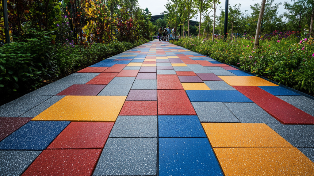 custom_colorful_Permeable_Concrete_Pavers