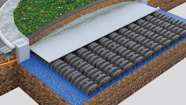 infiltration tunnel-Leach field Chamber-Infiltration chambers-Leach field -Underground Stormwater Infiltration System - Polypropylene Infiltration Channel - Infiltration chambers